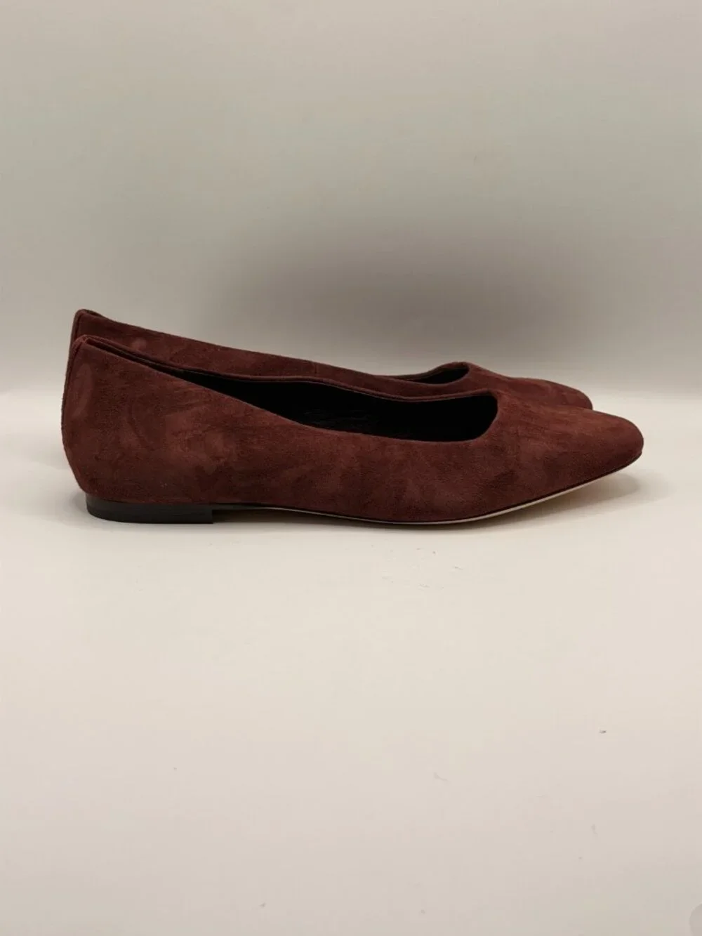 Vince Women Brodi  Burgundy Leather Flat Sz 8.5 M
